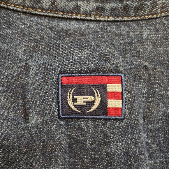 Phat Farm Embroidered Button Down Denim Jean Jacket Vintage Y2K RARE - Picture 7 of 7